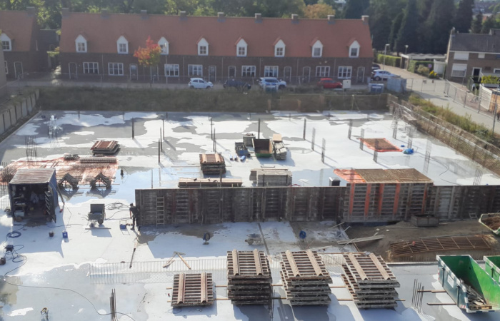 Betonwerk parkeerkelder appartementen Hof van Huesse