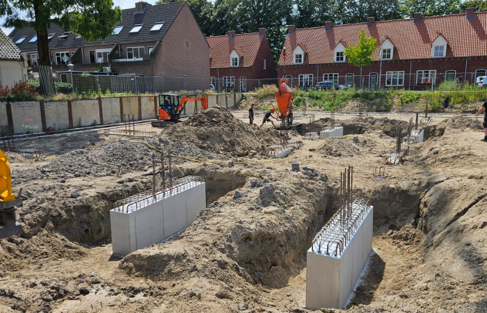 Betonwerk parkeerkelder appartementen Hof van Huesse